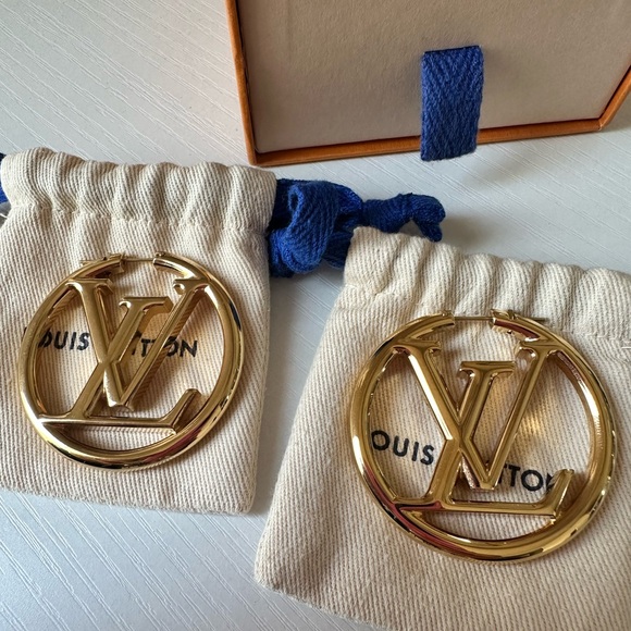 Louis Vuitton Accessories - Authentic Louis Vuitton large hoop earrings